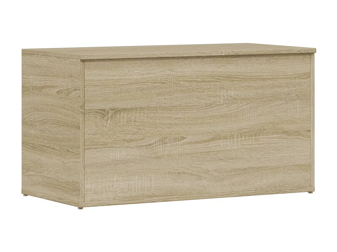 Baúl de almacenaje madera contrachapada color roble 84x42x46cm