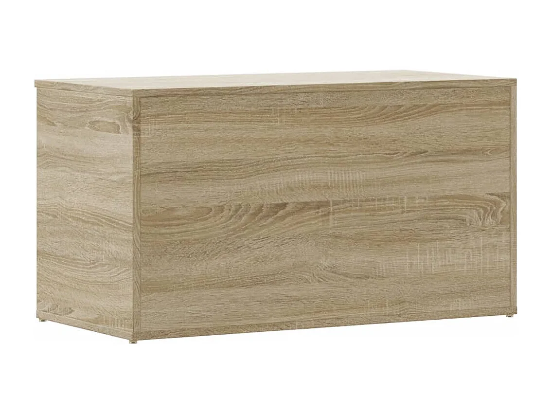 Baúl de almacenaje madera contrachapada color roble 84x42x46cm