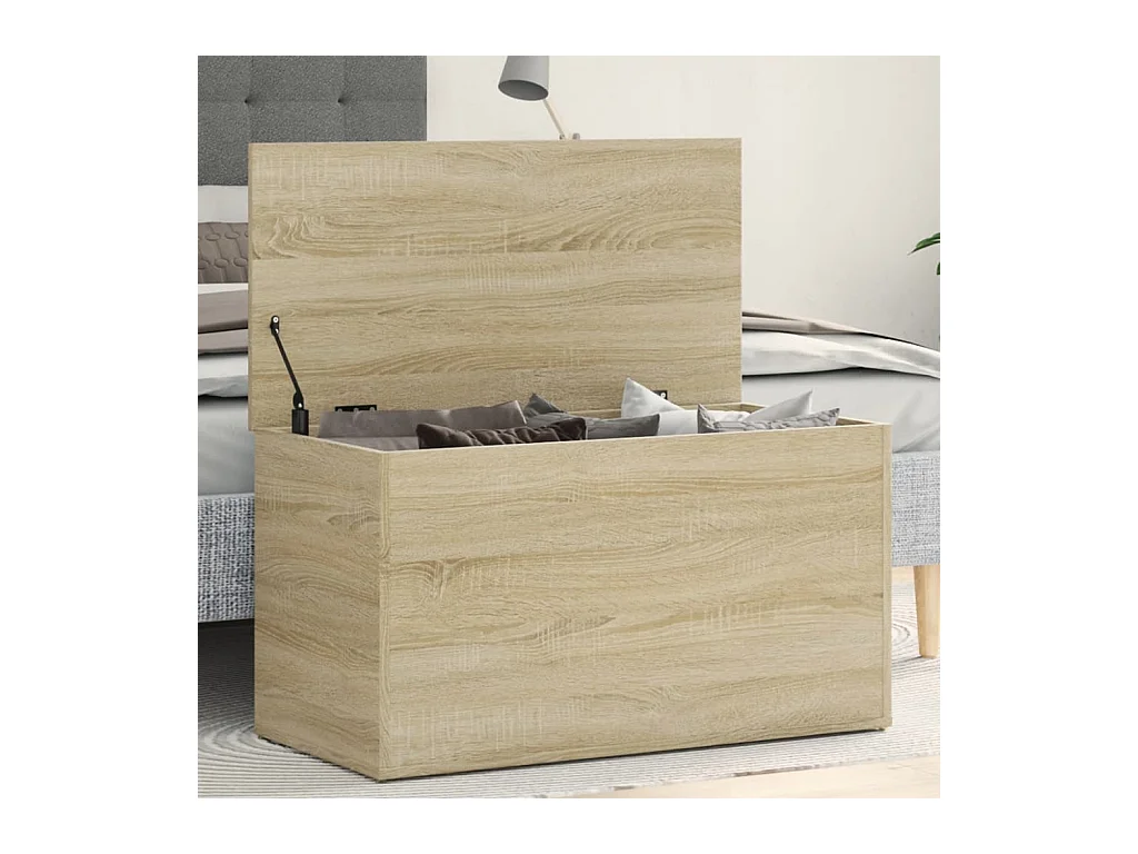 Coffre de rangement Chêne sonoma 84x42x46 cm Bois d'ingénierie