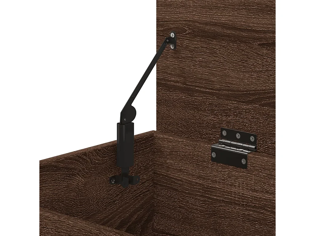 Opbergkist 84x42x46 cm bewerkt hout bruin eikenkleur