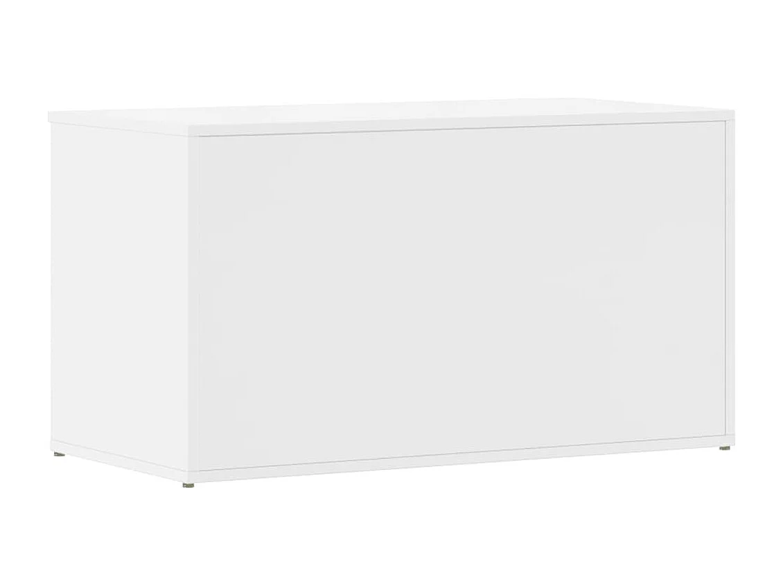 Coffre de rangement Blanc brillant 84x42x46cm Bois d'ingénierie