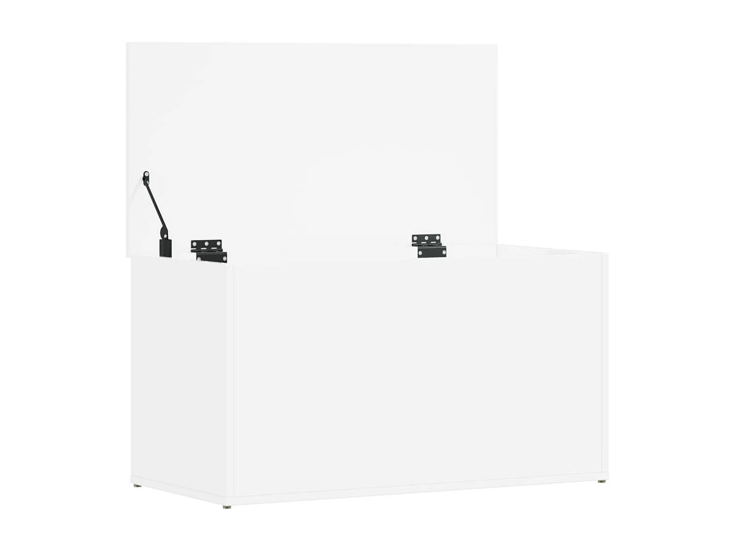 Coffre de rangement Blanc brillant 84x42x46cm Bois d'ingénierie