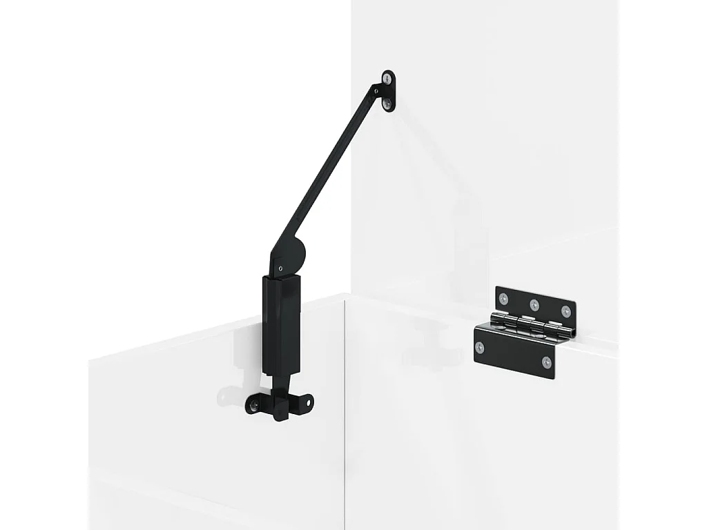 Coffre de rangement Blanc brillant 84x42x46cm Bois d'ingénierie