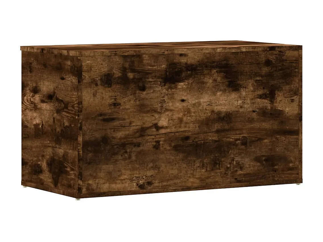 Opbergkist 84x42x46 cm bewerkt hout gerookt eikenkleurig