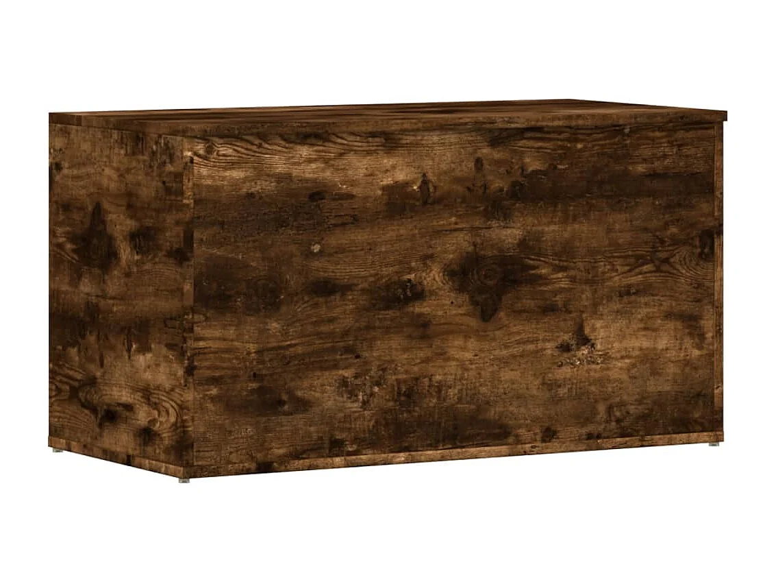 Coffre de rangement Chêne fumé 84x42x46 cm Bois d'ingénierie