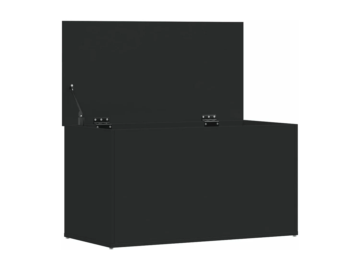 Aufbewahrungstruhe Schwarz 84x42x46 cm Holzwerkstoff