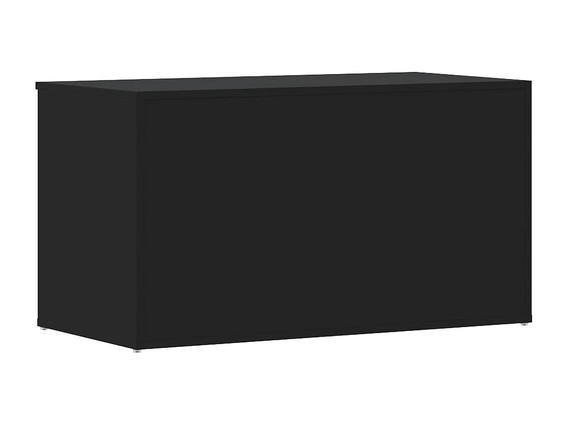 Arca de arrumação 84x42x46 cm madeira processada preto