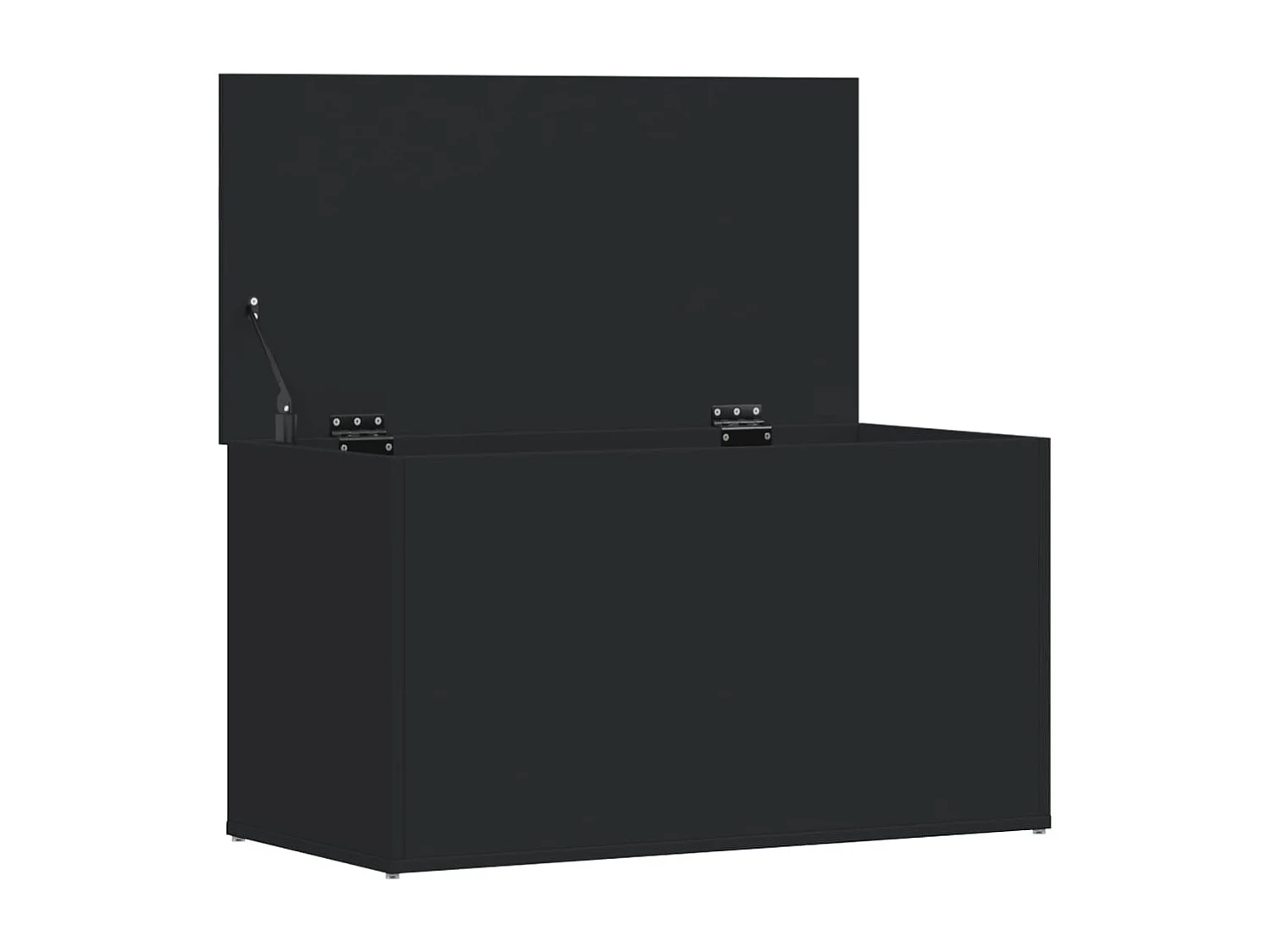 Arca de arrumação 84x42x46 cm madeira processada preto