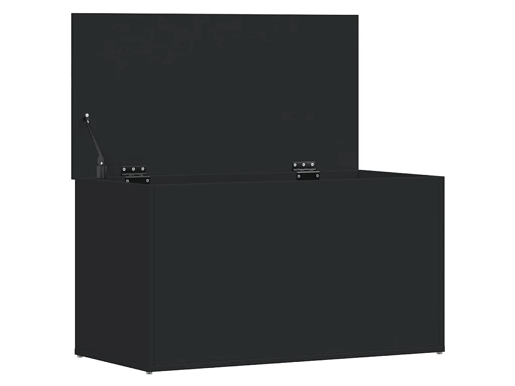 Coffre de rangement Noir 84x42x46 cm Bois d'ingénierie