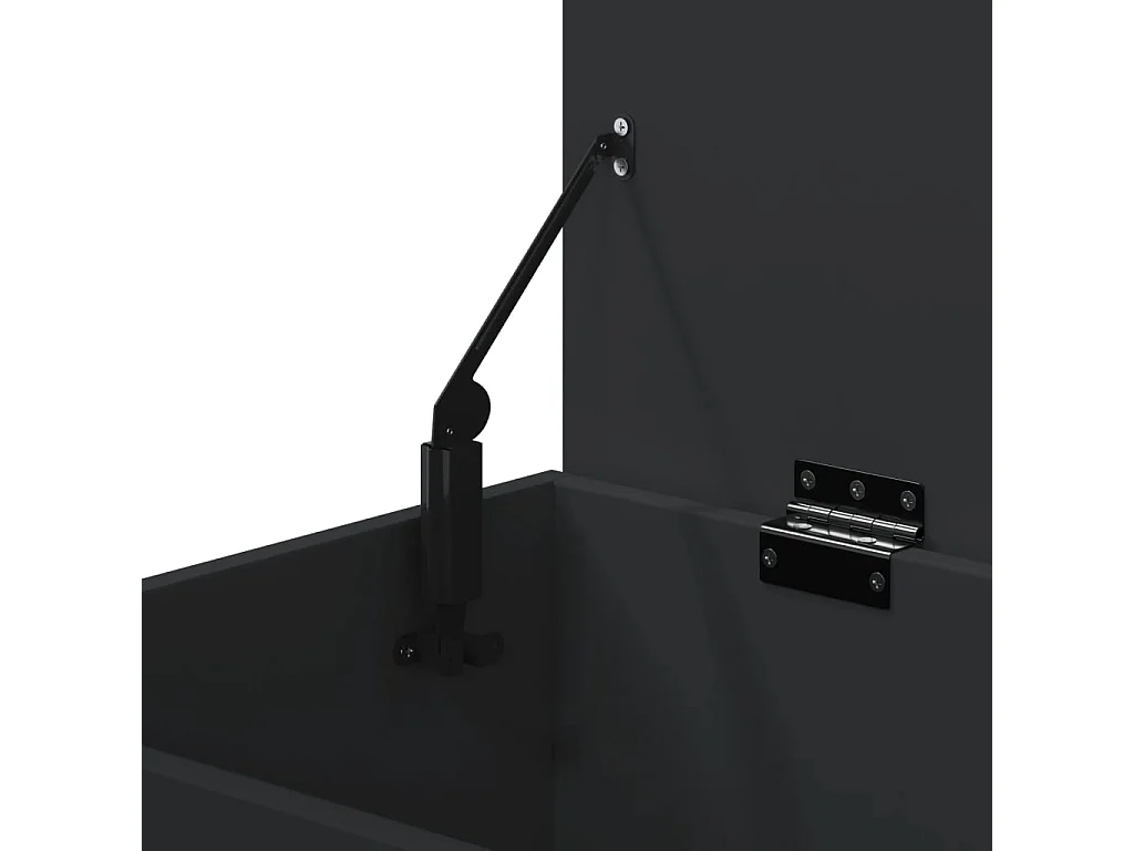 Coffre de rangement Noir 84x42x46 cm Bois d'ingénierie