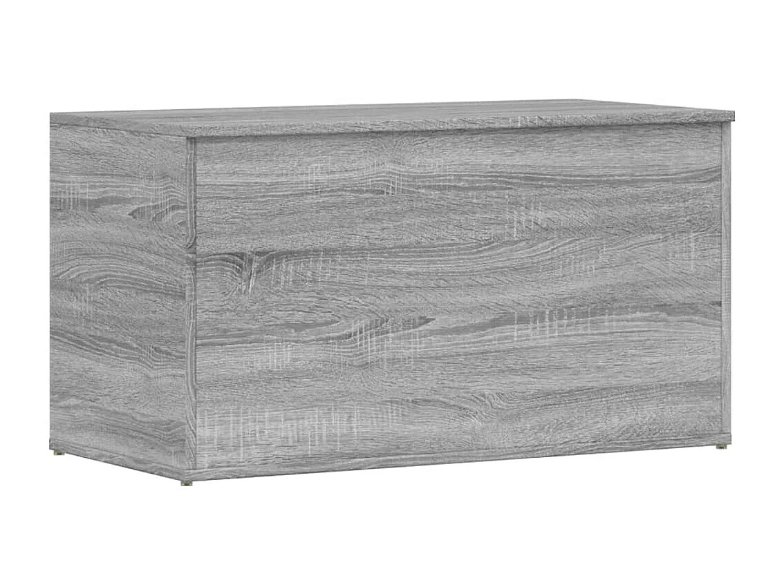 Baúl de almacenaje madera contrachapada gris Sonoma 84x42x46 cm