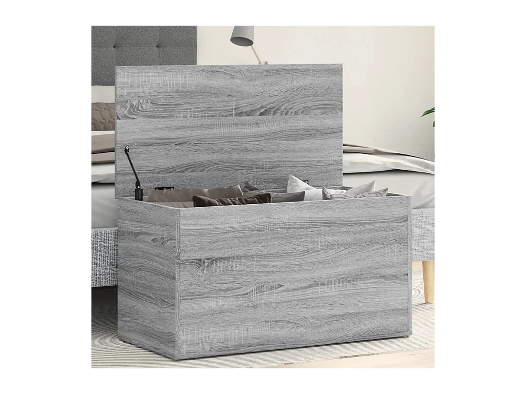 Aufbewahrungstruhe Grau Sonoma 84x42x46 cm Holzwerkstoff