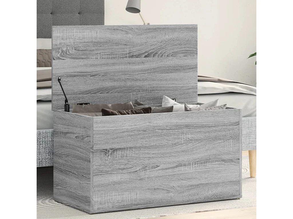 Coffre de rangement Sonoma gris 84x42x46 cm Bois d'ingénierie