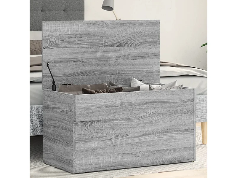 Coffre de rangement Sonoma gris 84x42x46 cm Bois d'ingénierie