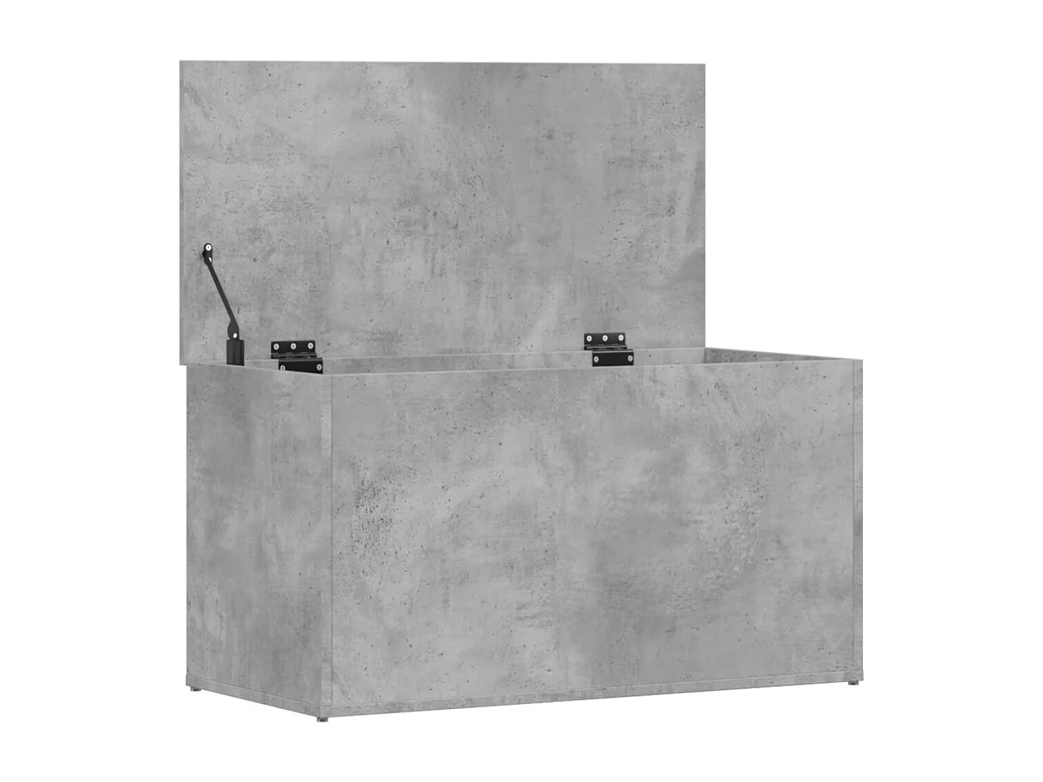 Coffre de rangement Gris béton 84x42x46 cm Bois d'ingénierie