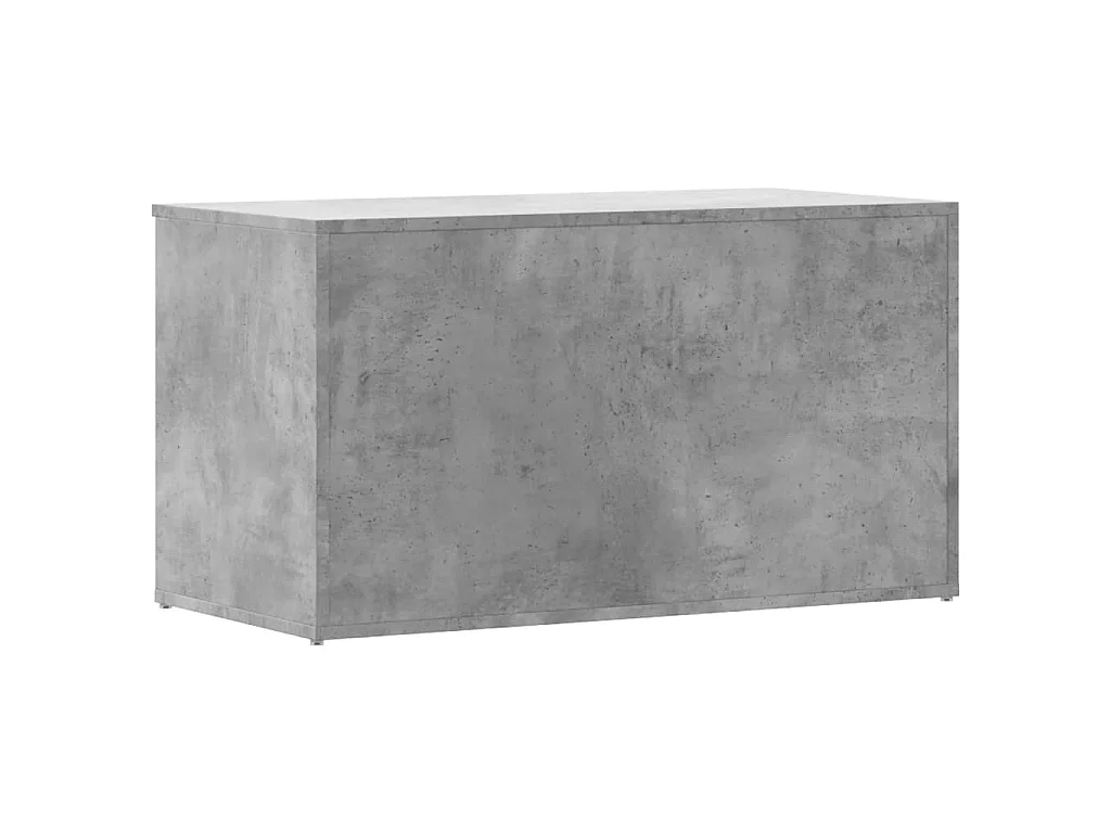 Coffre de rangement Gris béton 84x42x46 cm Bois d'ingénierie