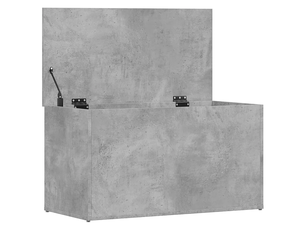 Coffre de rangement Gris béton 84x42x46 cm Bois d'ingénierie