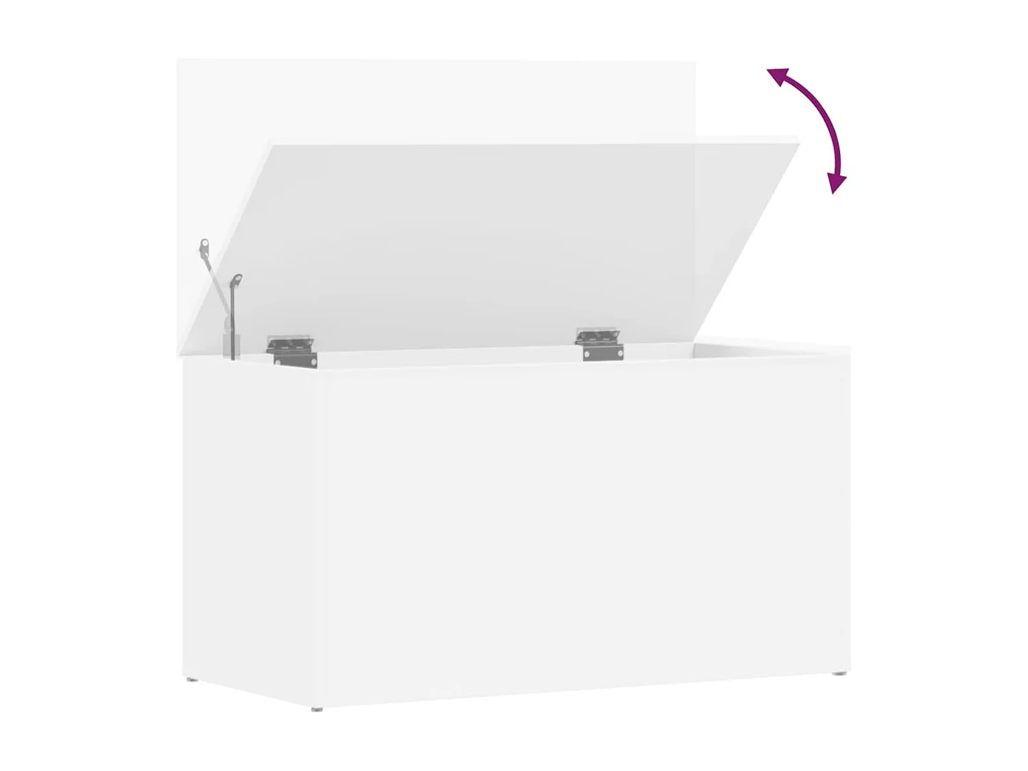 Aufbewahrungstruhe Weiß 84x42x46 cm Holzwerkstoff