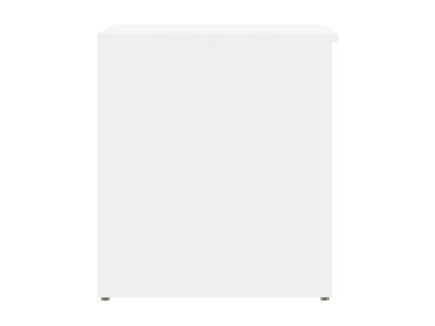 Coffre de rangement Blanc 84x42x46 cm Bois d'ingénierie