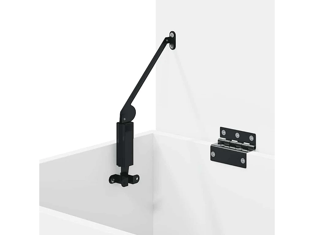 Opbergkist 84x42x46 cm bewerkt hout wit