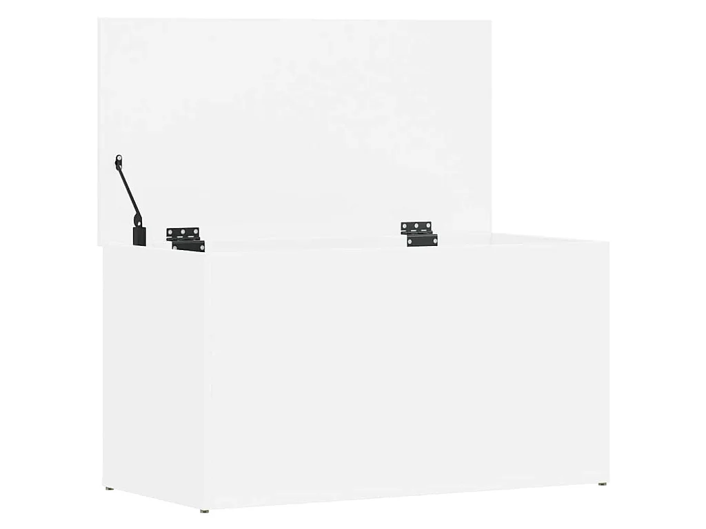 Coffre de rangement Blanc 84x42x46 cm Bois d'ingénierie