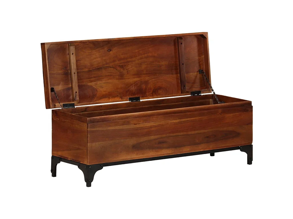 Coffre de rangement 110x35x41 cm Bois d'acacia solide