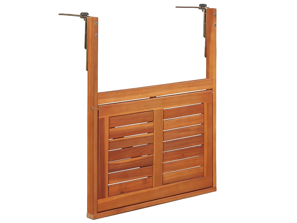 Tavolo da Balcone Sospeso 64,5x44x80 cm in Massello di Acacia