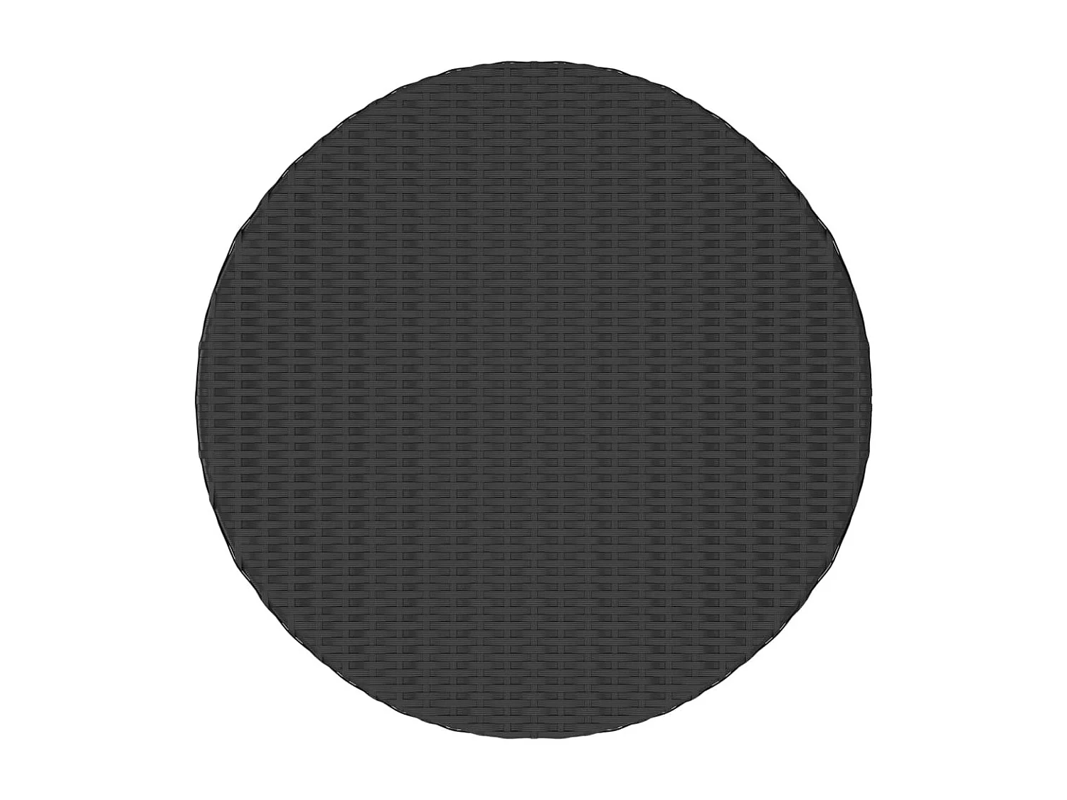 Teetisch Schwarz 68x68x30 cm Poly Rattan