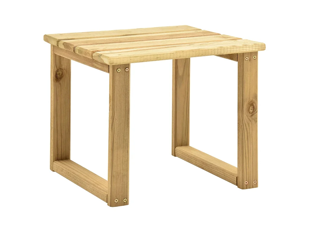 Tavolo per Lettino Prendisole 30x30x26 cm in Pino Impregnato