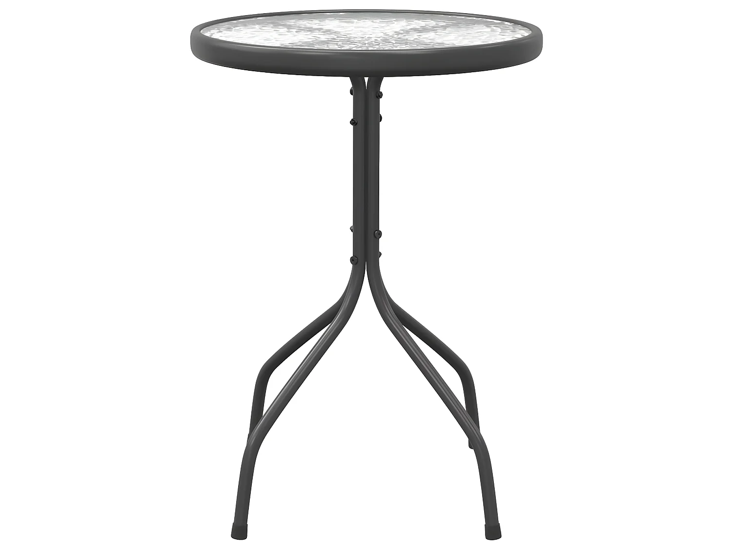 Gartentisch Ø50x71 cm Stahl Anthrazit