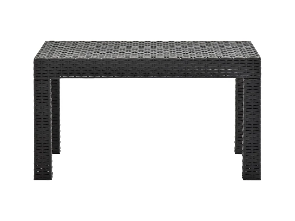 Tuintafel 58x58x41 cm PP rattan antracietkleurig
