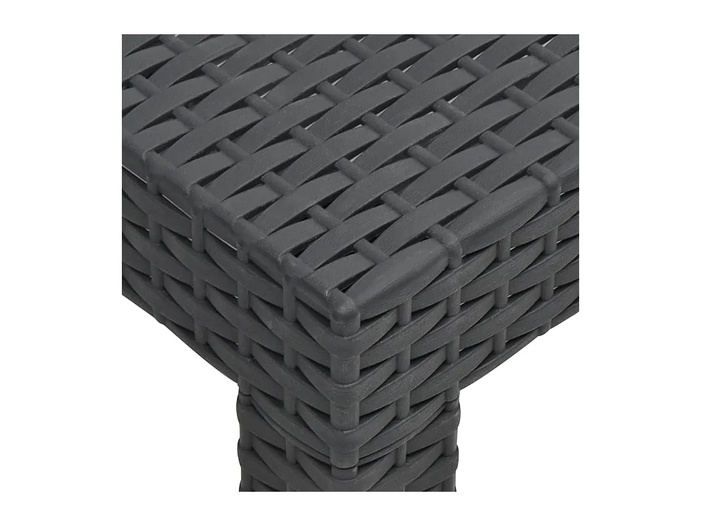 Tuintafel 58x58x41 cm PP rattan antracietkleurig