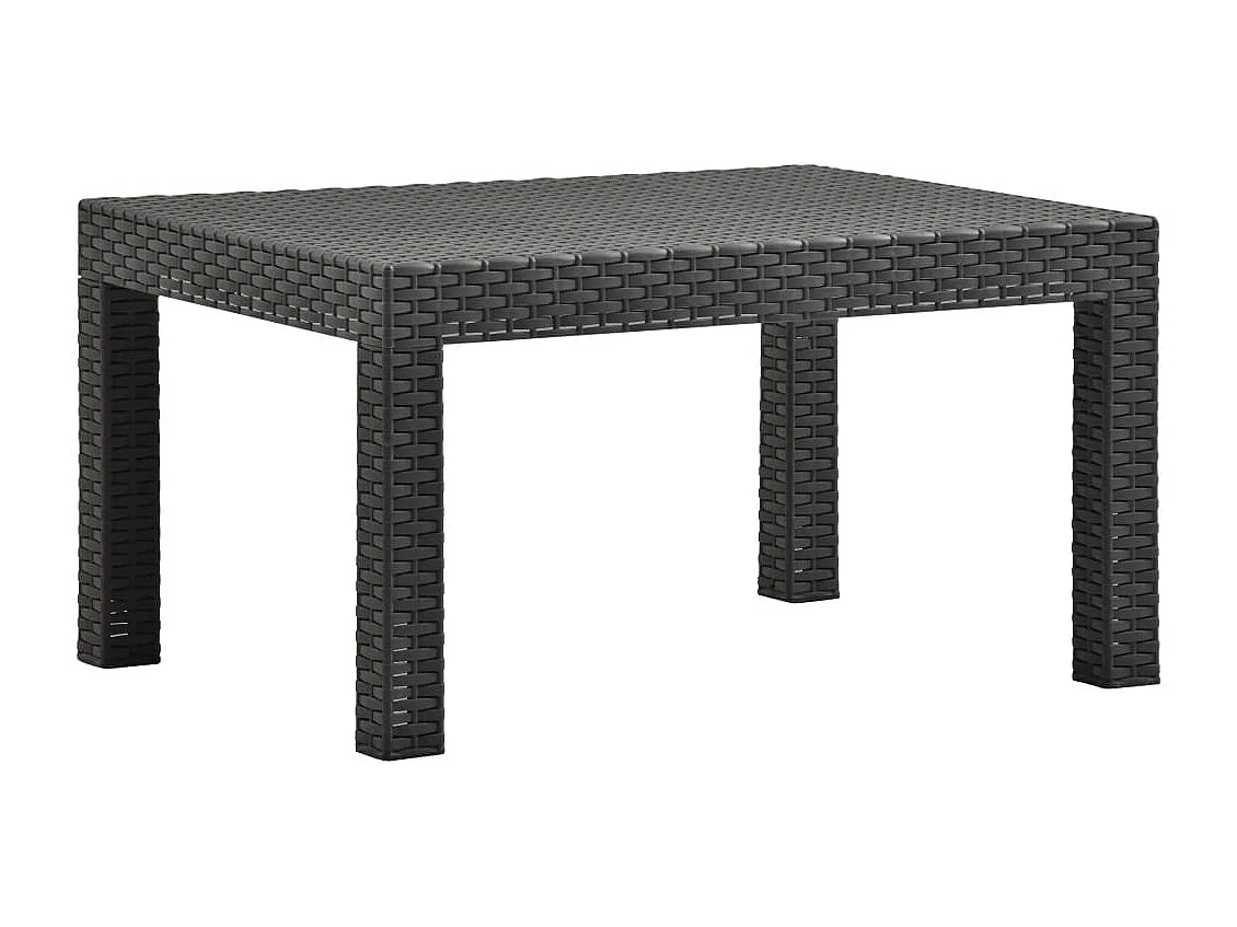 Table de jardin Anthracite 58x58x41 cm PP Rotin