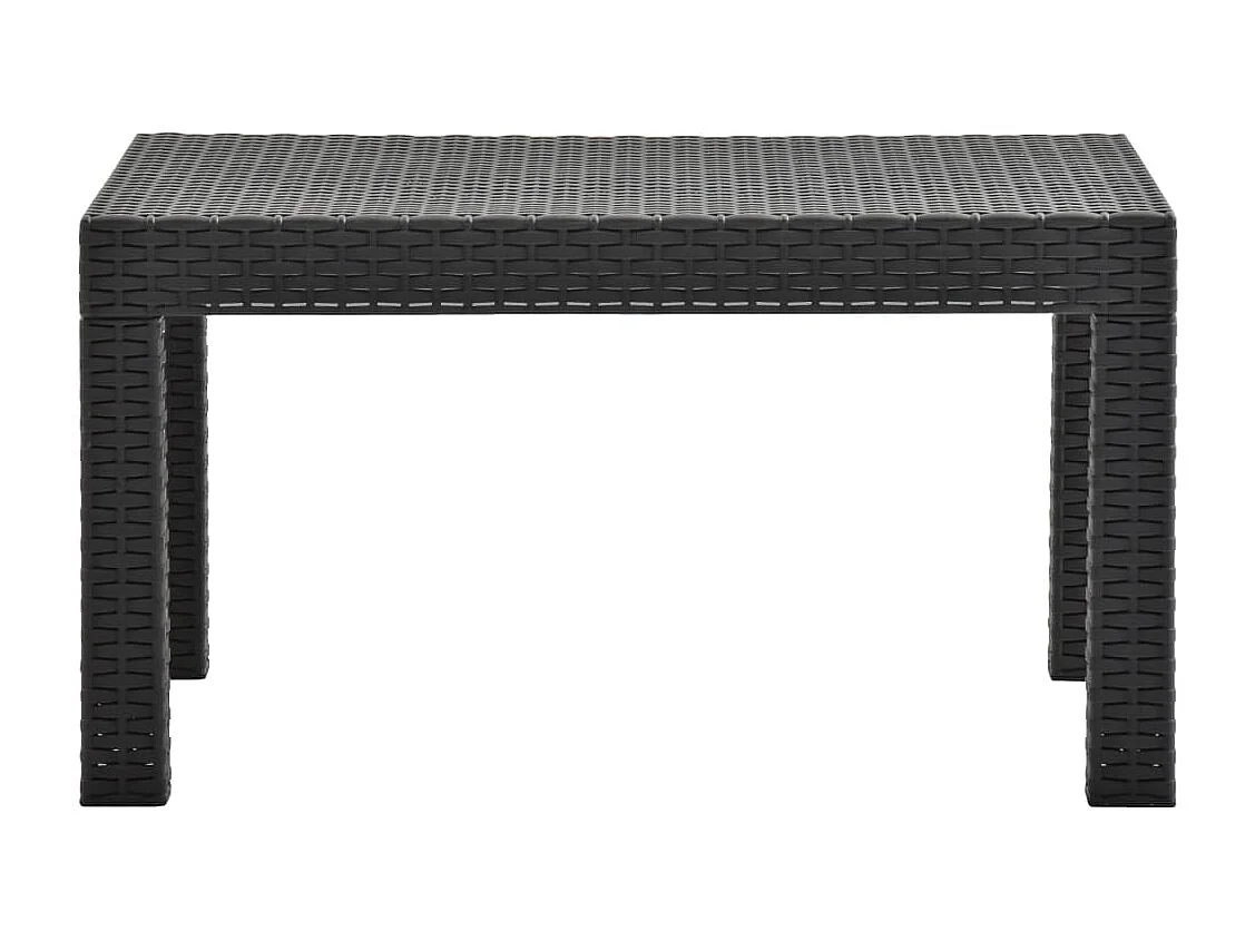 Table de jardin Anthracite 58x58x41 cm PP Rotin
