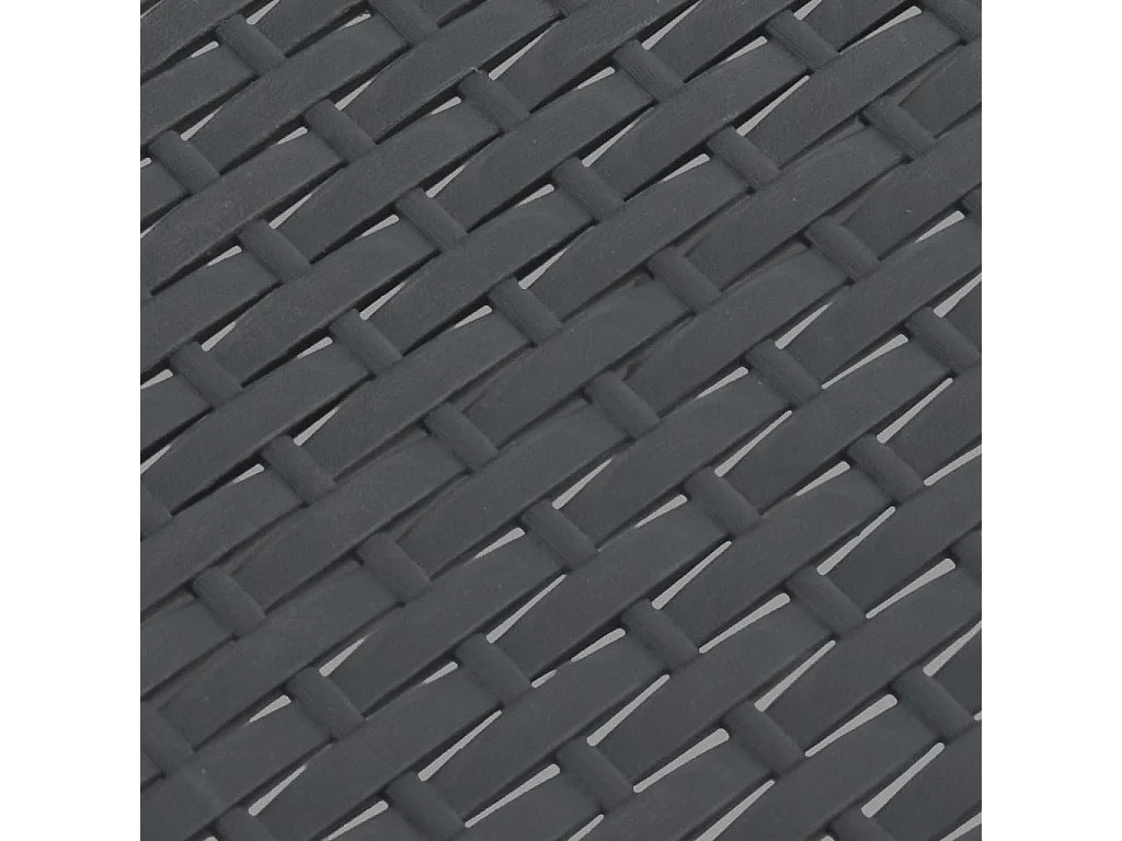 Table de jardin Anthracite 58x58x41 cm PP Rotin