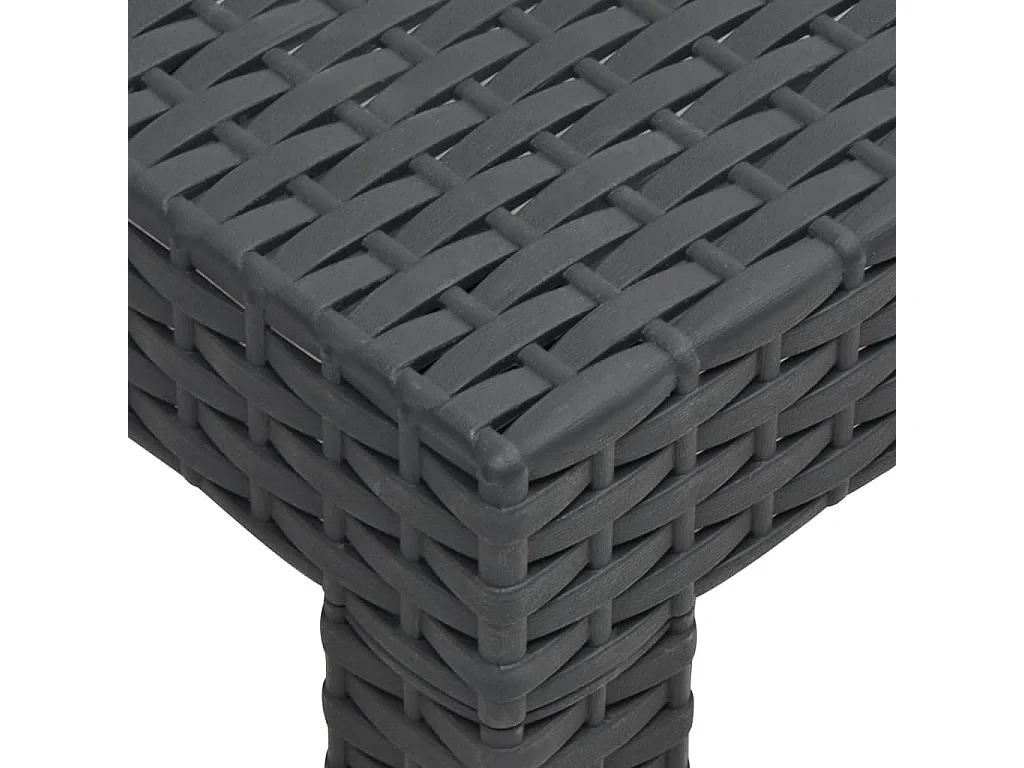 Table de jardin Anthracite 58x58x41 cm PP Rotin