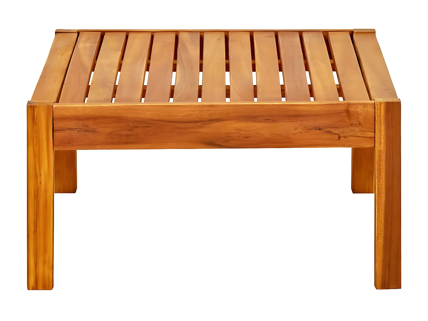 Mesa de jardín de madera de acacia maciza 85x57x29 cm