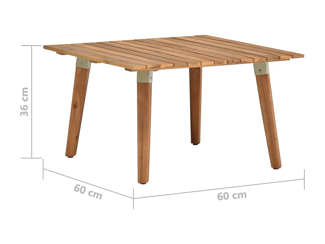 Tuintafel 60x60x36 cm massief acaciahout