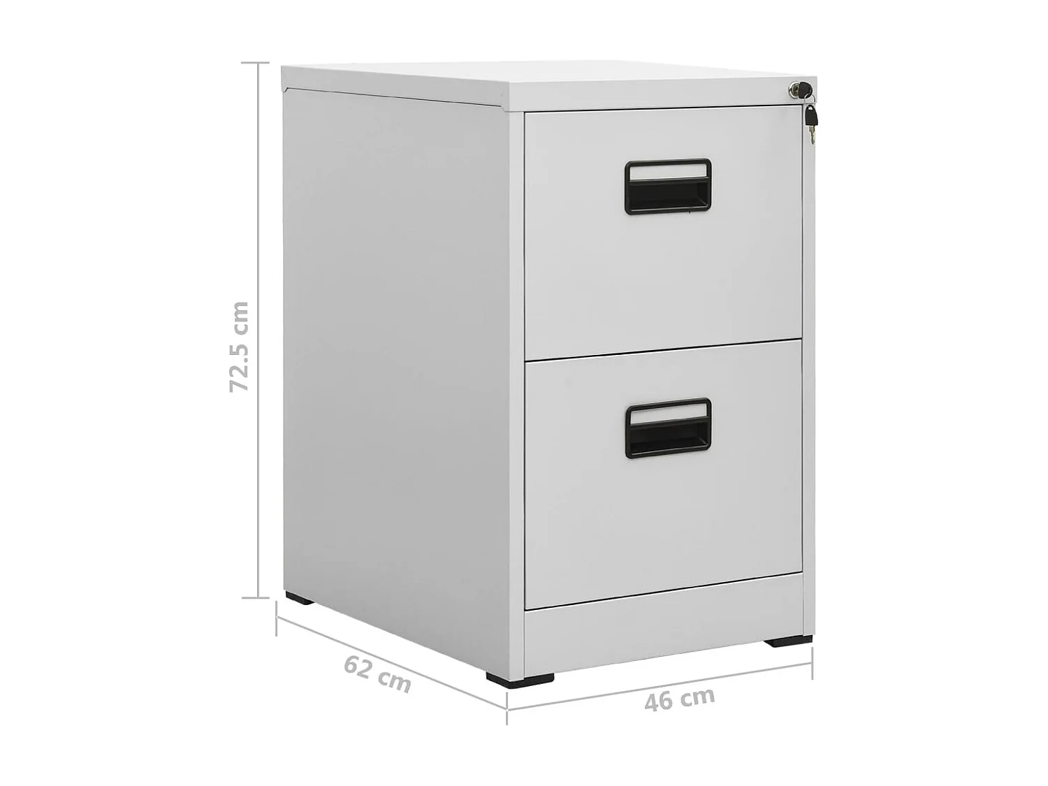 Arquivador 46x62x72,5 cm aço cinzento-claro