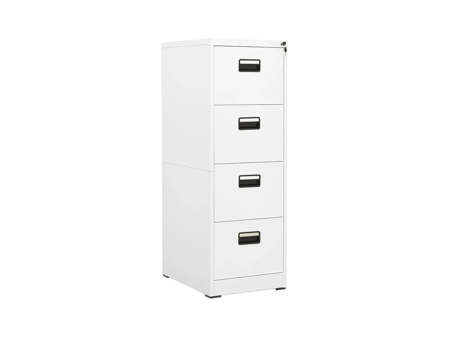 Aktenschrank Weiß 46x62x133 cm Stahl