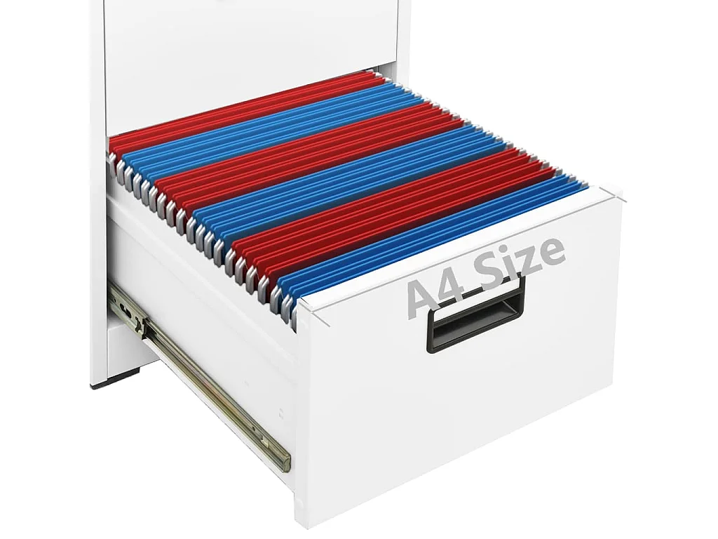 Armadio Classificatore Bianco 46x62x133 cm in Acciaio