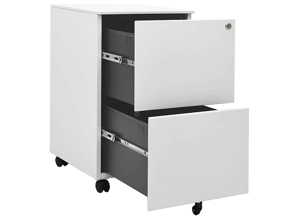 Classeur mobile Gris clair 39x45x67 cm Acier