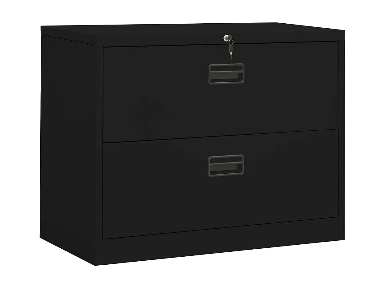 Classeur Noir 90x46x72,5 cm Acier