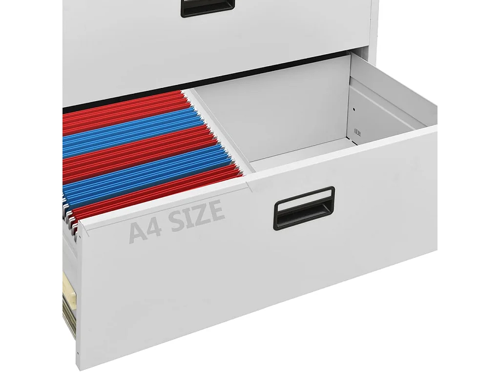 Archiefkast 90x46x164 cm staal lichtgrijs