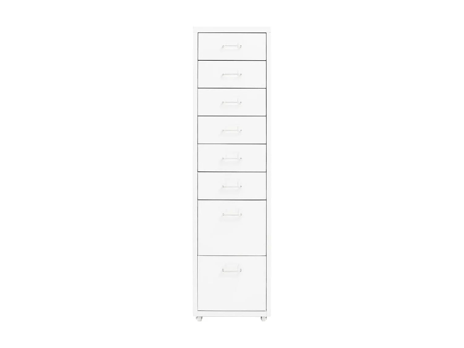 Classeur mobile Blanc 28x41x109 cm Métal