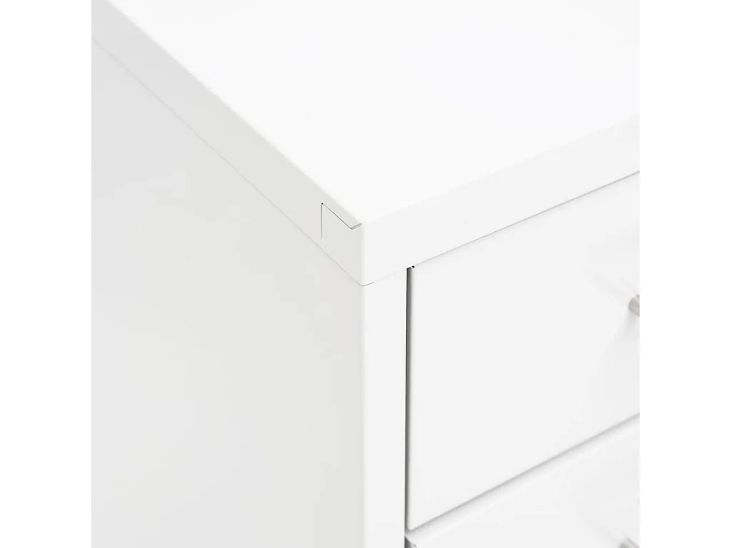 Classeur mobile Blanc 28x41x109 cm Métal