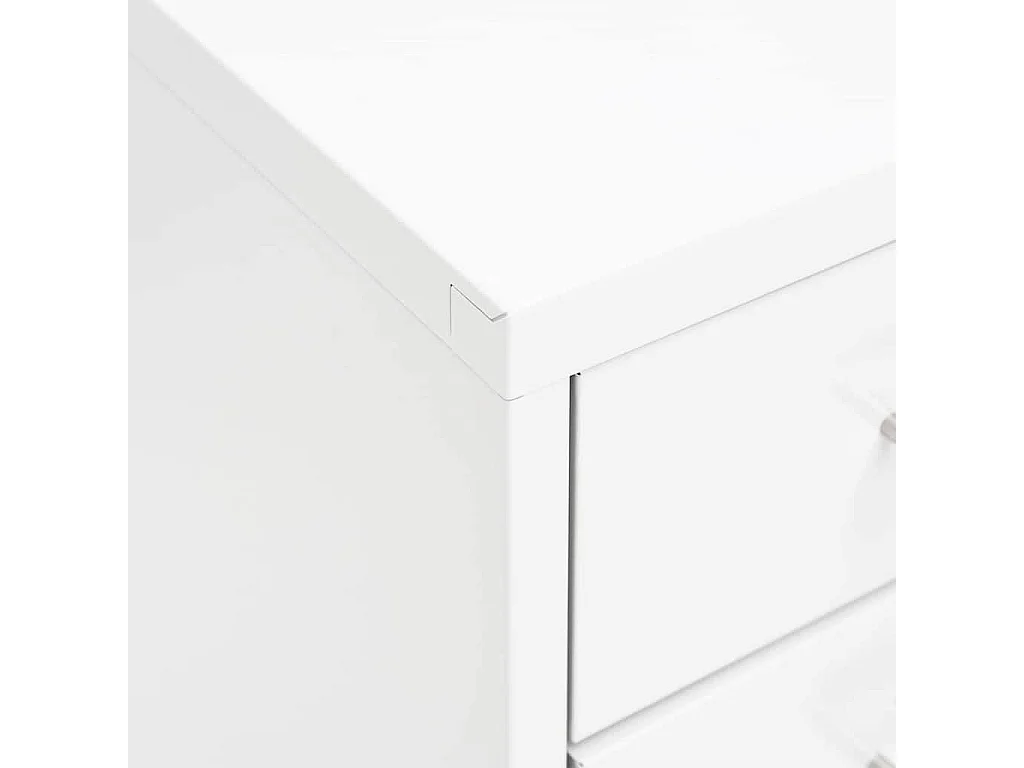 Aktenschrank mit Rollen Weiß 28x41x109 cm Metall
