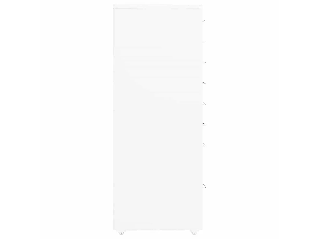 Aktenschrank mit Rollen Weiß 28x41x109 cm Metall