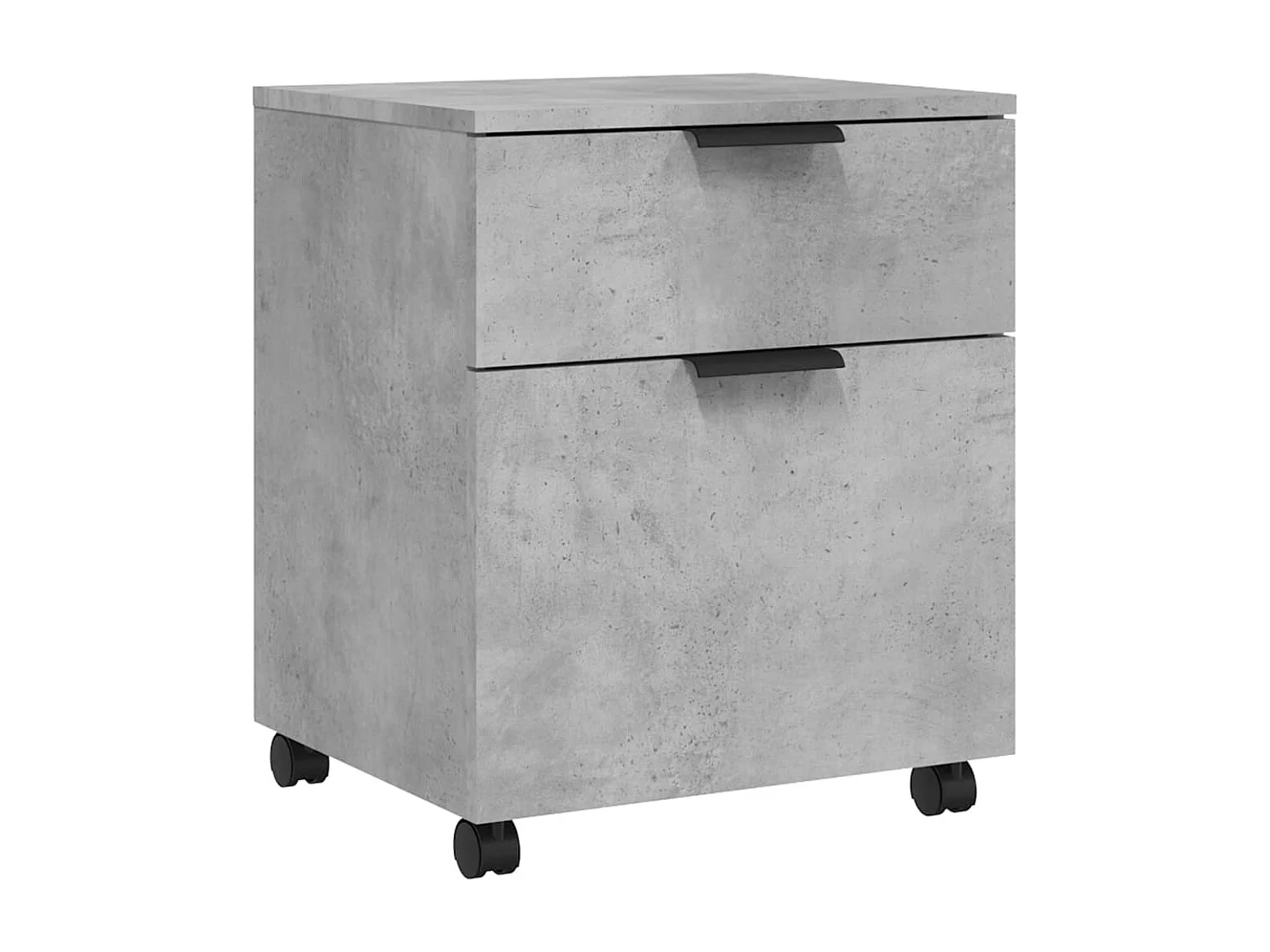 Classeur mobile avec roues Gris béton 45x38x54 cm