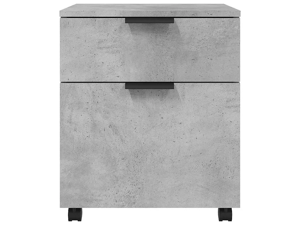 Dossierkast verrijdbaar 45x38x54 cm bewerkt hout betongrijs